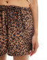 Miss Selfridge leopard tie detail short