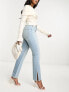 ASOS DESIGN 90s straight jean in light blue with split