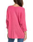 Two Bees Cashmere Lia Dolman Cashmere Tunic Sweater Women's Pink Os