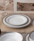 Crestwood Platinum Set of 4 Dinner Plates, Service For 4