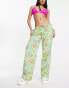 COLLUSION scribble floral beach trouser in multi