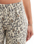 ASOS DESIGN soft wide leg trouser co-ord in leopard print