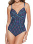 Miraclesuit 293789 Women's Danube Bleu Captivate One Piece Swimsuit, Multi, 16