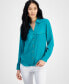 Women's Collared Button-Down Blouse, XS-3X, Created for Macy's