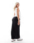 Mamalicious Maternity ribbed jersey over the bump maxi skirt in black