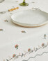 Floral embroidered tablecloth