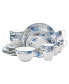 Blue Nebula 16-PC Dinnerware Set, Service for 4