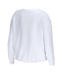 Women's White Florida Gators Diamond Long Sleeve Cropped T-shirt