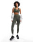 Nike Training Swoosh Dri-Fit medium support sports bra in khaki