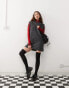 Weekday Kayla wool blend knitted v neck vest mini dress in dark grey melange exclusive to ASOS