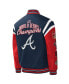 Men's Navy Atlanta Braves Title Holder Full-Snap Varsity Jacket