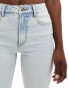 Miss Selfridge flare jean bleach wash