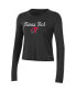 Women's Black Texas Tech Red Raiders Vault Cropped Long Sleeve T-shirt