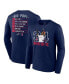 Men's David Ortiz Navy Boston Red Sox Stats Resume Long Sleeve T-shirt