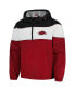 Men's Cardinal Arkansas Razorbacks Center Line Half-Zip Raglan Hoodie Jacket