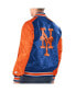 Men's Royal, Orange New York Mets Varsity Satin Full-Snap Jacket