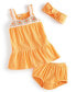 Baby Girls Gauze Headband, Dress & Bloomers, 3 Piece Set, Created for Macy's