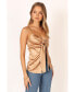 Women's Leif Tie Front Cami - Bronze/Gold