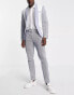 Twisted Tailor triptych skinny fit suit trousers in white and blue stripe panels