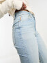 ASOS DESIGN 90s straight jean in light blue with split