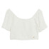 SUPERDRY Smocked short sleeve blouse