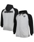 Men's Heather Gray Las Vegas Raiders Big and Tall Fleece Raglan Full-Zip Hoodie Jacket