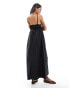 Brave Soul strappy maxi dress in black