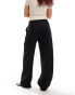 Weekday Mia linen mix trousers in black