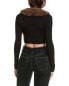 Weworewhat Cropped Collar Cardigan Women's Black Xs