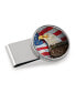 Men's American Bald Eagle Colorized JFK Half Dollar Stainless Steel Money Clip