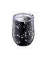 12 Oz Black Terzo Stainless Steel Wine Tumblers, Set of 4