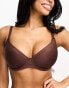 ASOS DESIGN Fuller Bust moulded t-shirt bra in brown