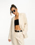 NA-KD co-ord oversized tailored blazer in beige