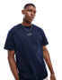 Tommy Jeans gold central logo t-shirt in navy