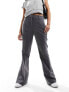 Vero Moda tailored kick flare trousers in medium grey melange