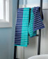 Color Block Stripes Cotton 2 Piece Hand Towel Set, 26" x 16"