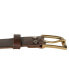 Men's Leather Jean Belt with Roller Buckle and Rivets