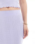 ASOS DESIGN seamless sculpting broderie midi skirt co-ord in lilac