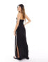 ASOS DESIGN contrast halter maxi dress in black