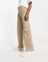 NA-KD x Rianne Meijer wide leg jeans in dark beige