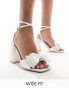 Be Mine Wide Fit Bridal Veronika heeled sandals in ivory