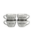 Just Words Set of 4 Jumbo Cups