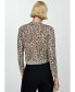 Women's Leopard Knit Cardigan Sweater