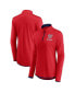 Women's Red Washington Nationals Worth The Drive Quarter-Zip Jacket