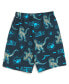 Boys Jurassic Park Blue French Terry Sweatshirt and Bike Shorts to