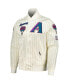 Men's Cream Arizona Diamondbacks Cooperstown Collection Pinstripe Retro Classic Satin Full-Snap Jacket