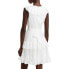 AQUA V Neck Ruffled Dress Off White Size 4