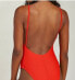 Show Me Your MuMu 240117 Womens Siesta Key One Piece Swimwear Red Size Large