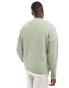 ASOS DESIGN relaxed knitted lightweight jumper in sage green boucle texture