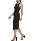 Twist-Front Scuba-Crepe Sheath Dress